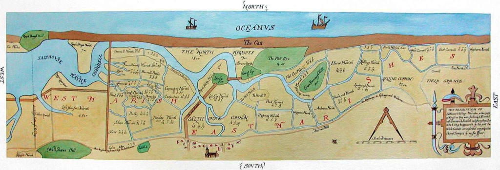 By Original map by Surveyor John Hunt in 1649